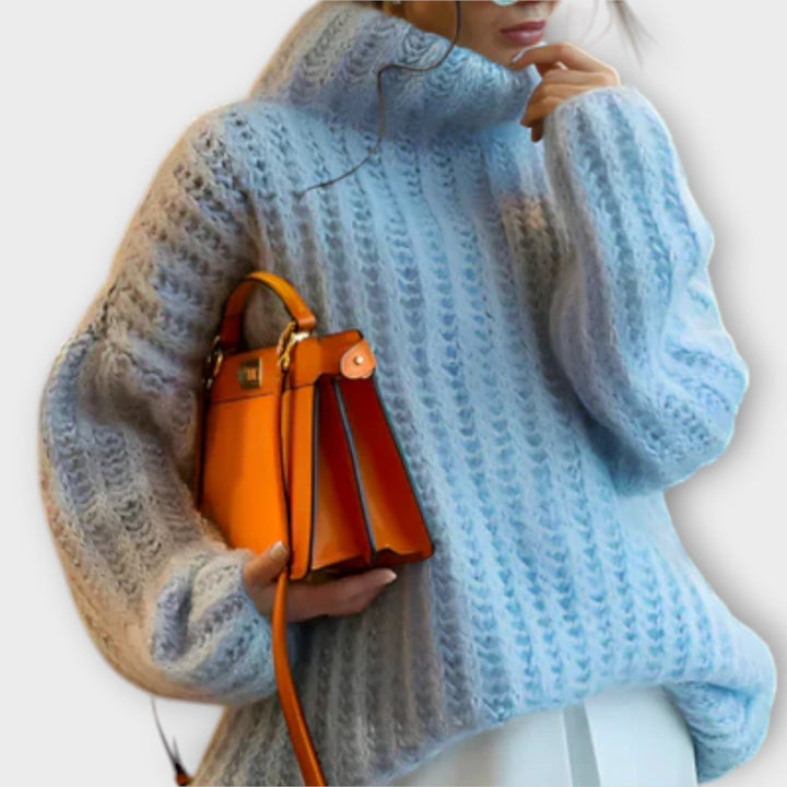 Paulina - Pull à capuche blanc doux avec manches longues