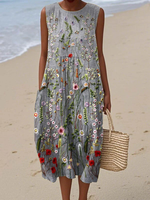 Louise - Robe d'été légère et sans manches
