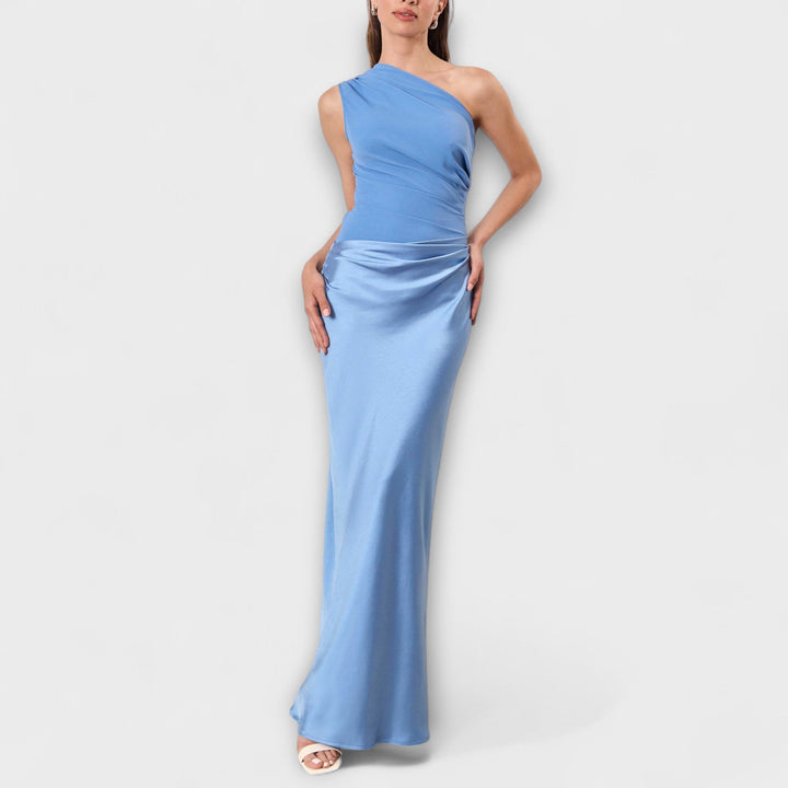 Robe maxi élégante à une épaule Femme