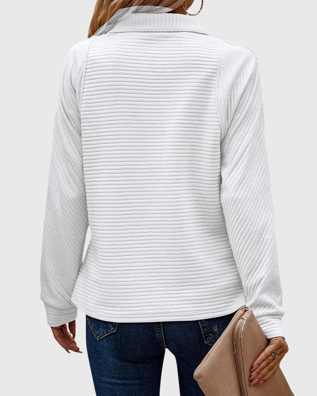 Christine | Pull élégant à demi zip