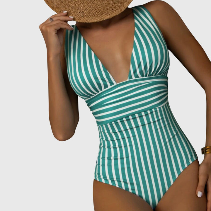 Sidonie | Maillot de bain une pièce à rayures avec soutien