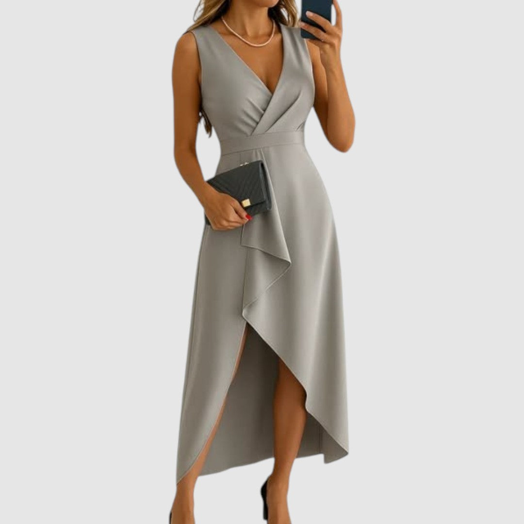 Valerie - Robe portefeuille élégante avec décolleté en V Femme