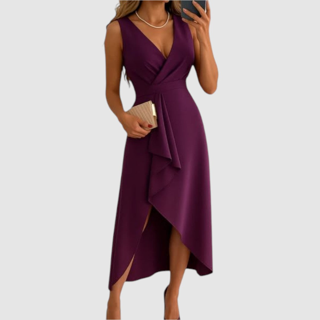Valerie - Robe portefeuille élégante avec décolleté en V Femme