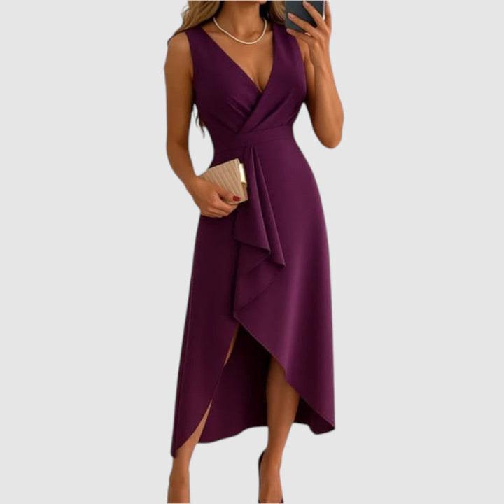 Valerie - Robe portefeuille élégante avec décolleté en V Femme