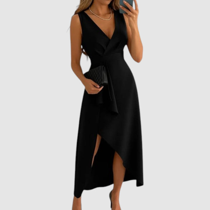 Valerie - Robe portefeuille élégante avec décolleté en V Femme