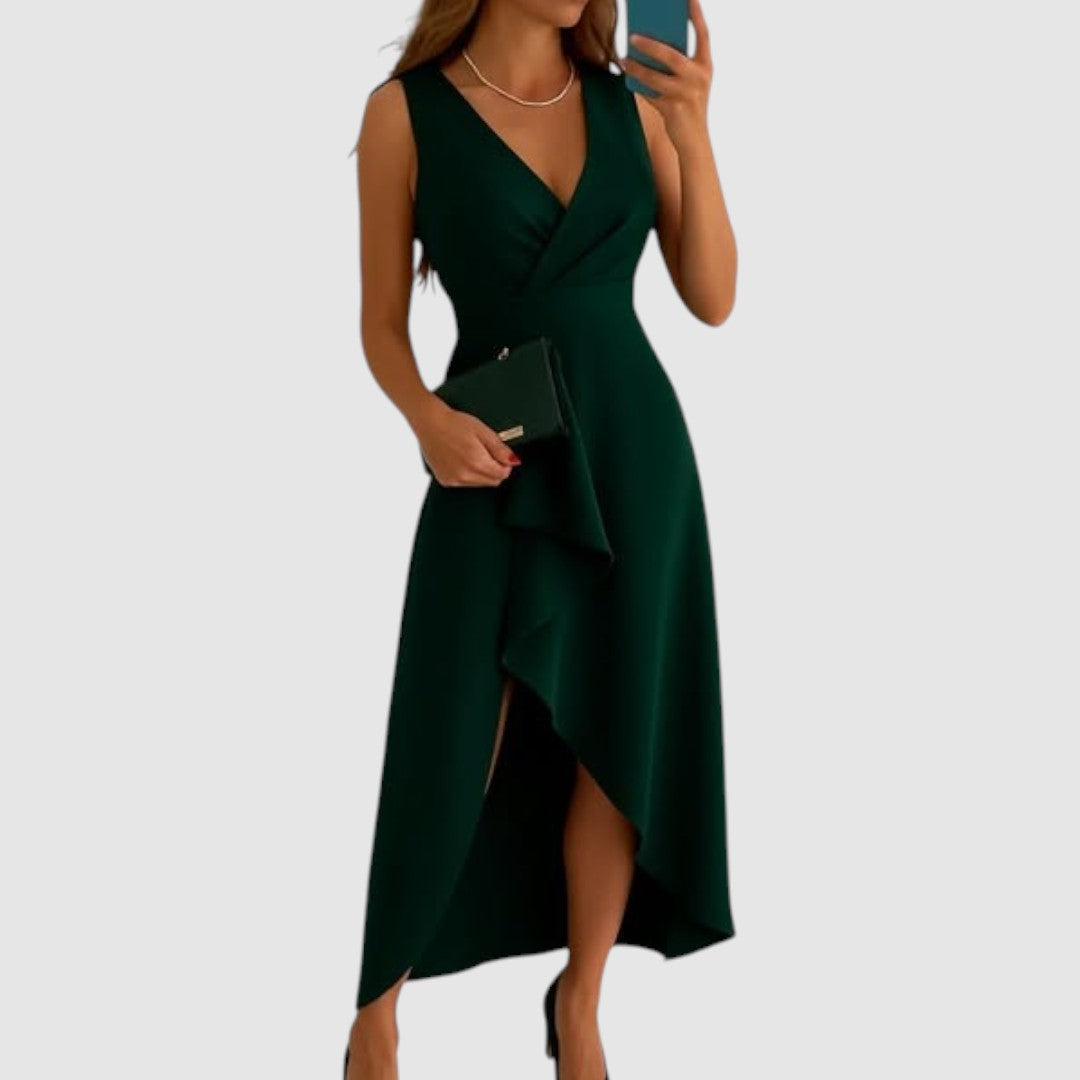 Valerie - Robe portefeuille élégante avec décolleté en V Femme