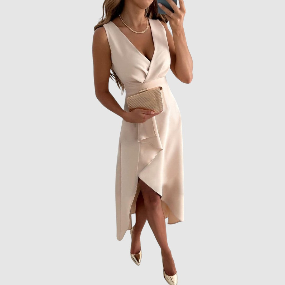 Valerie - Robe portefeuille élégante avec décolleté en V Femme