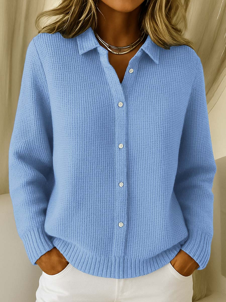 Katrina | Cardigan Boutonné Texturé Tricoté