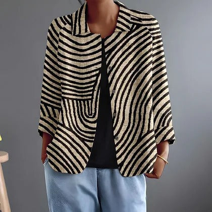 Hazel | Blazer ouvert rayé