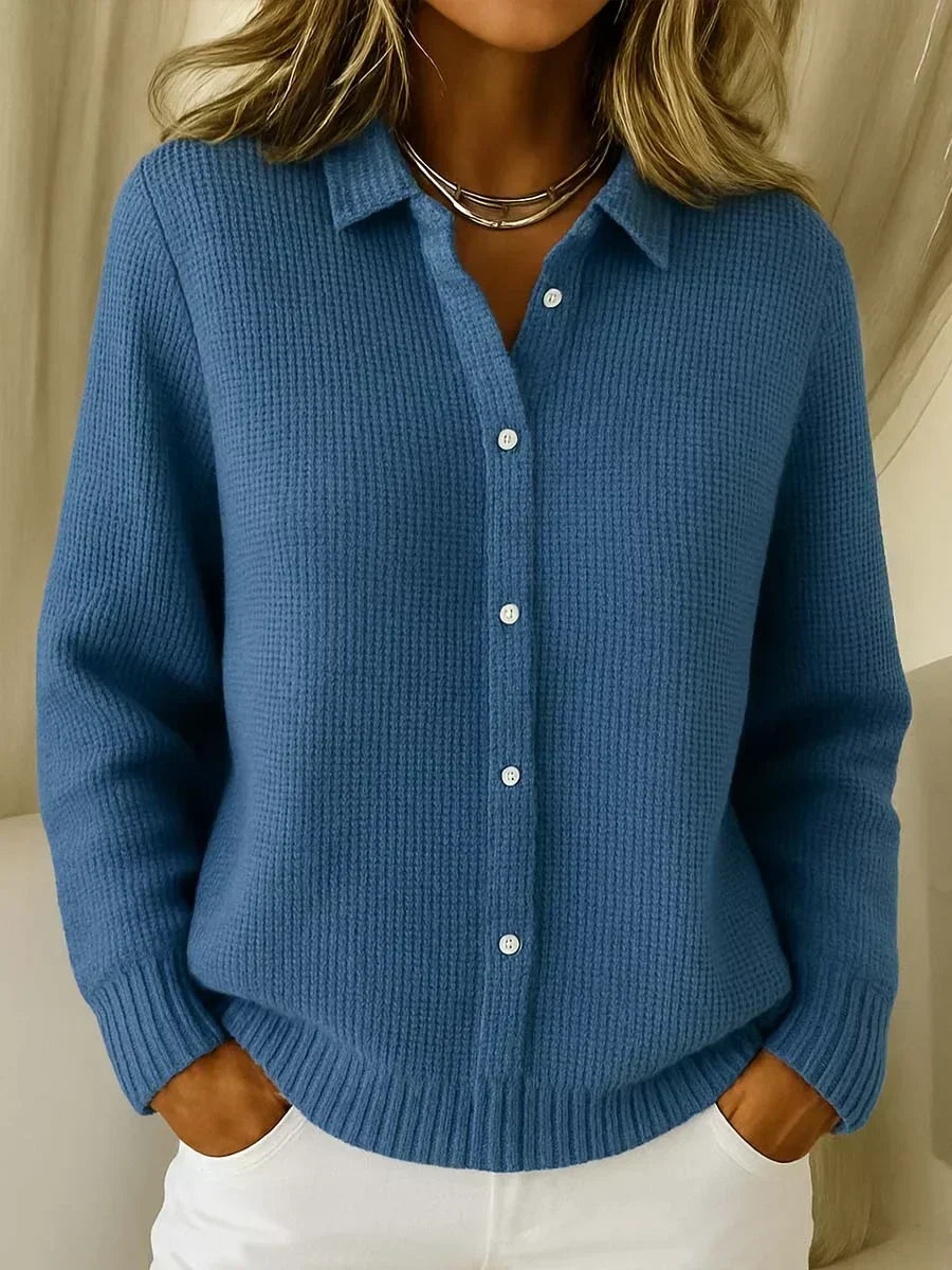 Katrina | Cardigan Boutonné Texturé Tricoté