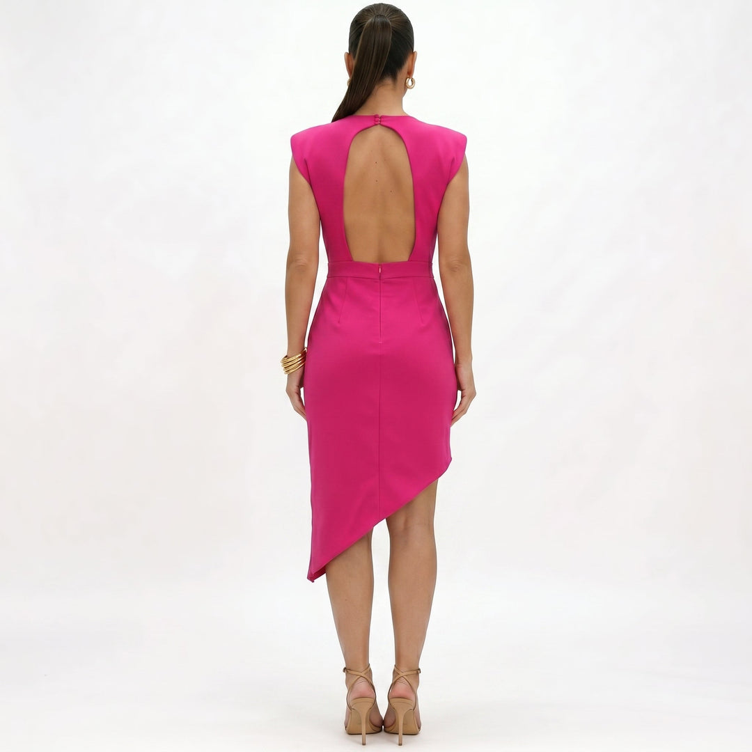 Maja - Robe Asymétrique avec Épaules Structurées Femme