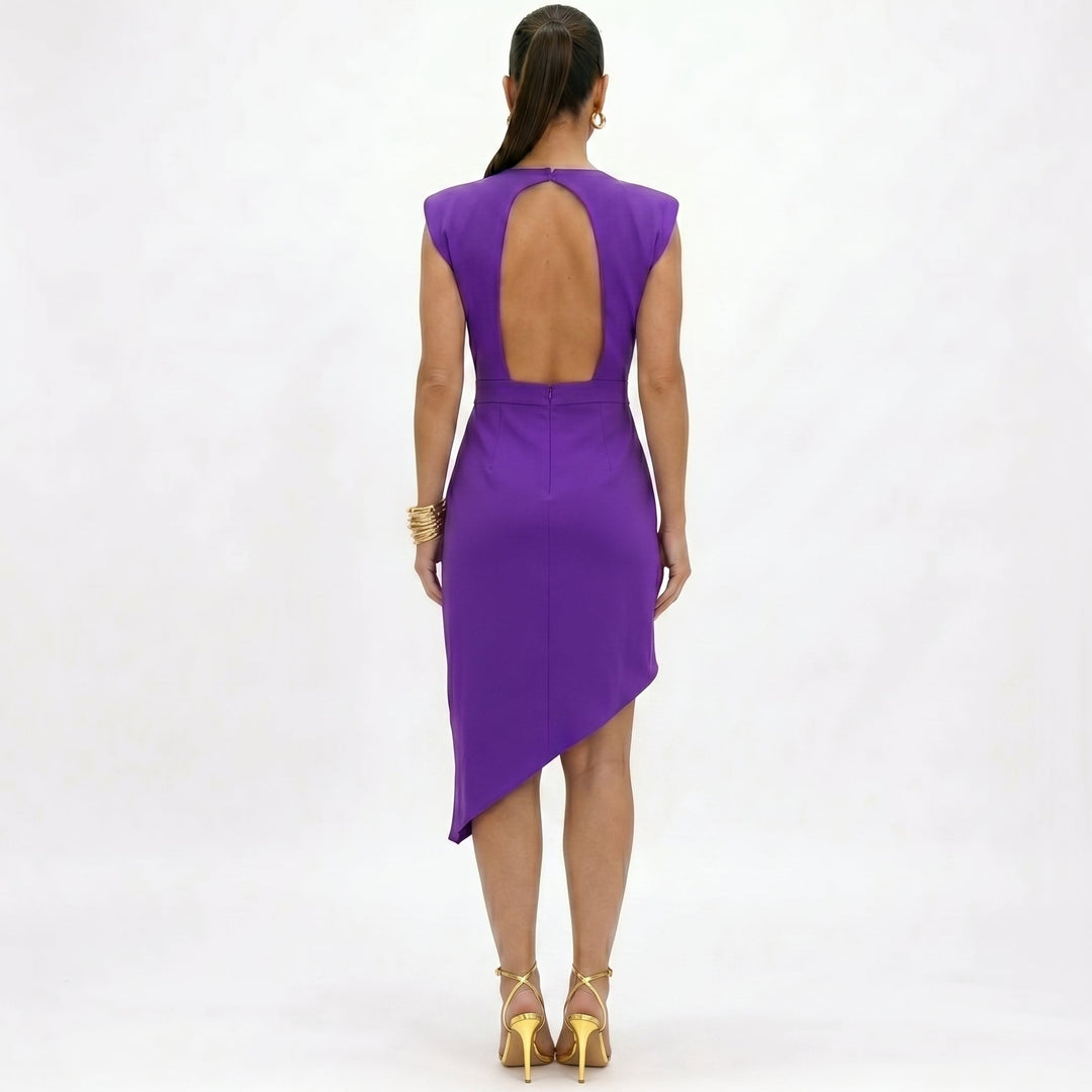 Maja - Robe Asymétrique avec Épaules Structurées Femme