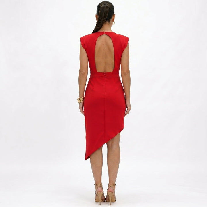 Maja - Robe Asymétrique avec Épaules Structurées Femme