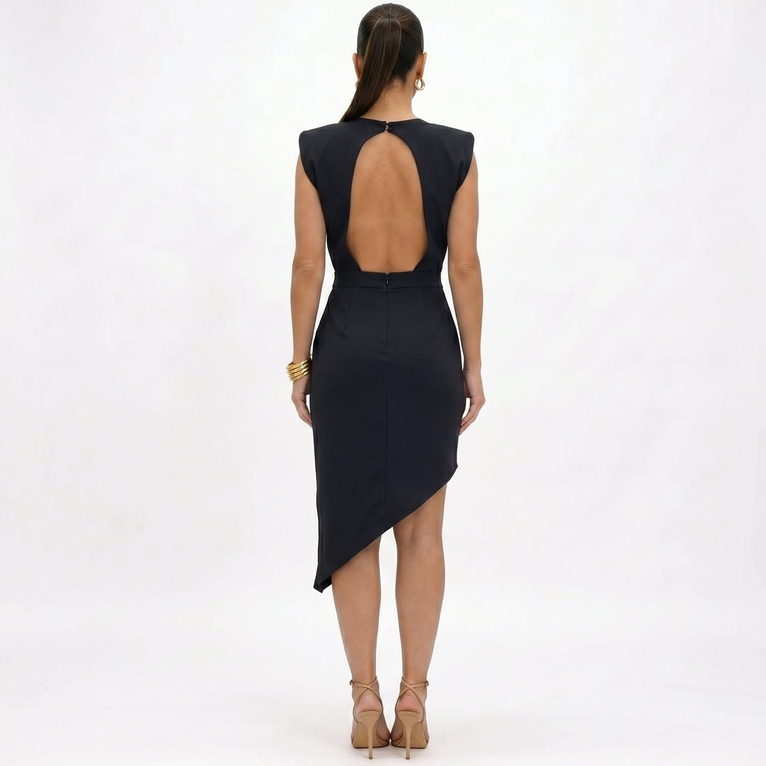 Maja - Robe Asymétrique avec Épaules Structurées Femme