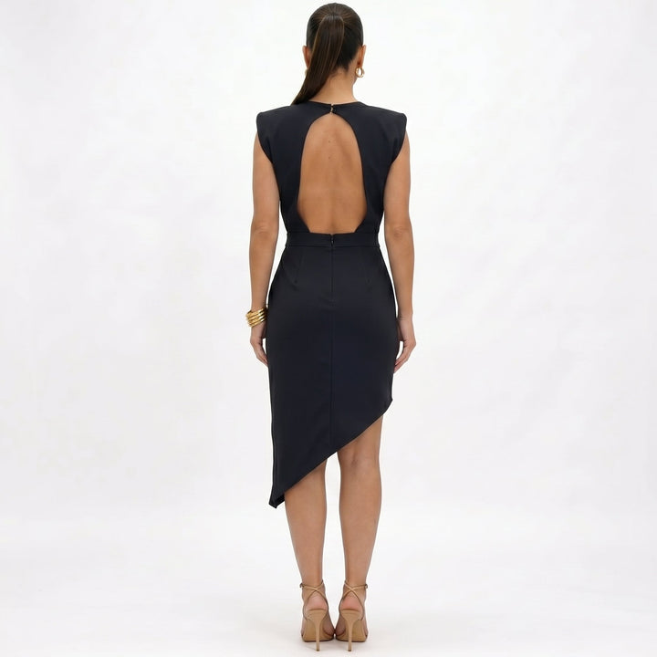 Maja - Robe Asymétrique avec Épaules Structurées Femme