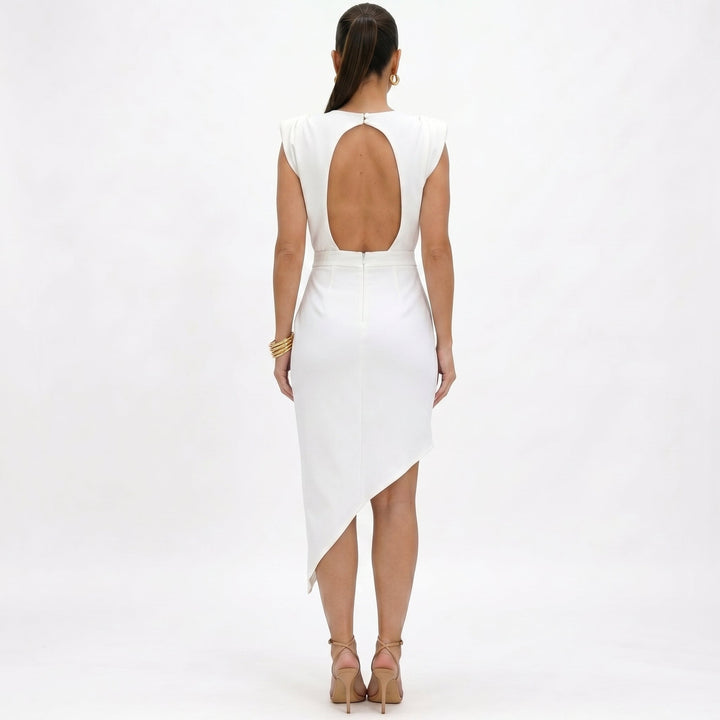 Maja - Robe Asymétrique avec Épaules Structurées Femme