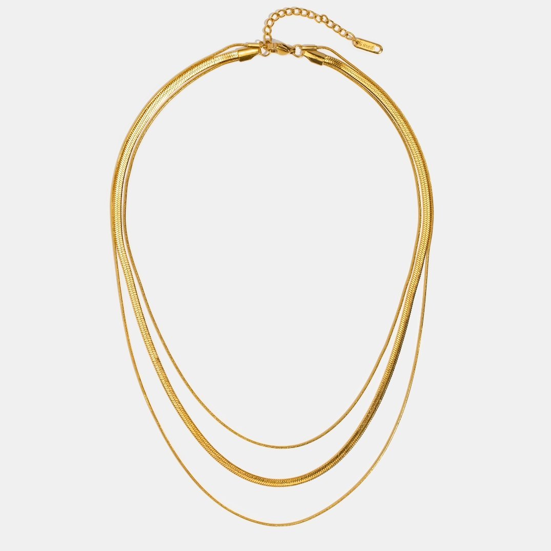 Collier Doré à Chaînes Multistrates
