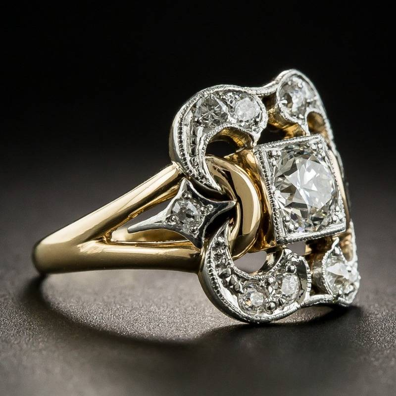 Bague en or vintage Zirkonia
