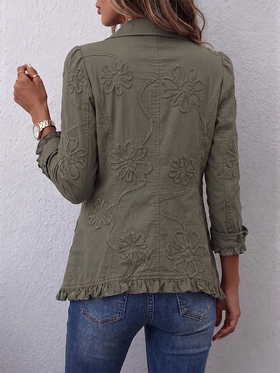 Coraleen | Veste utilitaire brodée florale