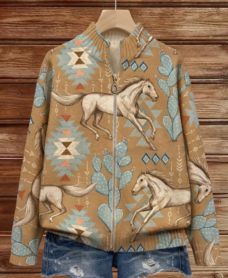 Perpetua - Sangle de désert et cardigan à zip cactus