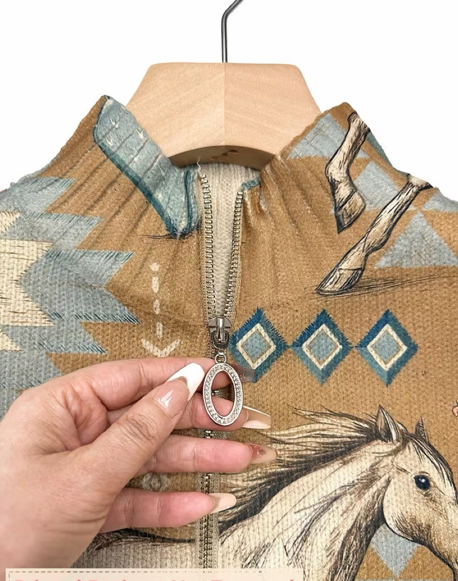 Perpetua - Sangle de désert et cardigan à zip cactus