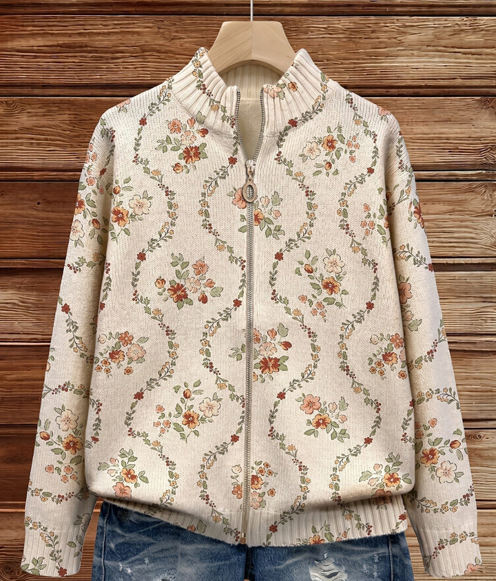 Perséphone - Motif floral délicat sur crème