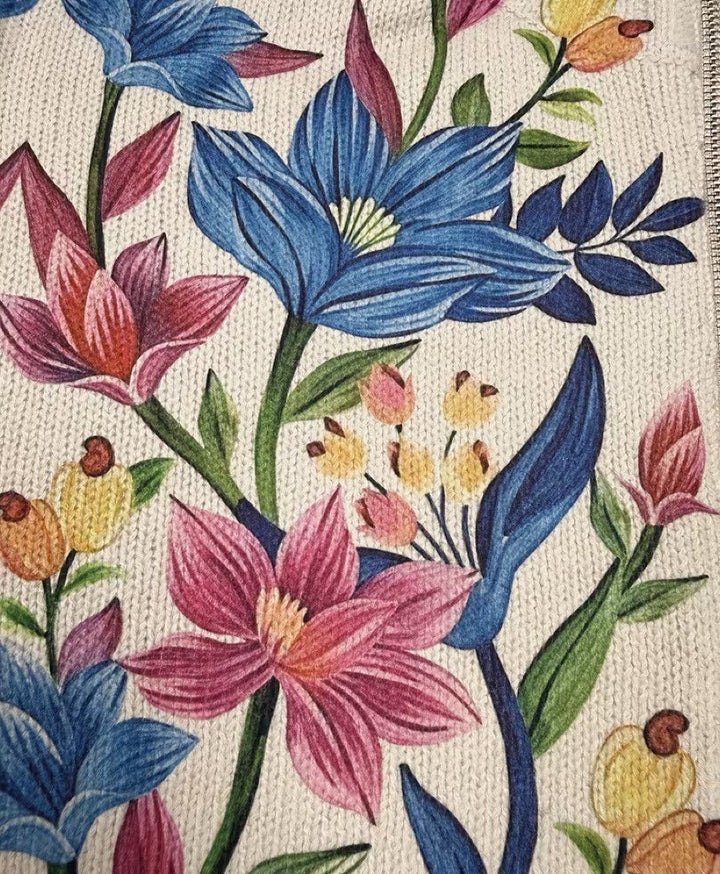 Tabitha - Cardigan Floral à Zip de Jardin Botanique